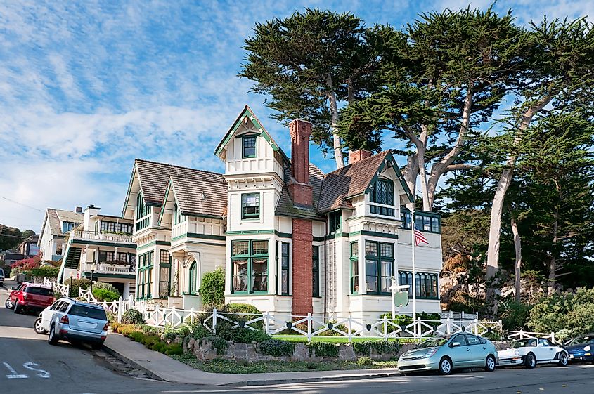 Street in Pacific Grove, Monterey, California, USA