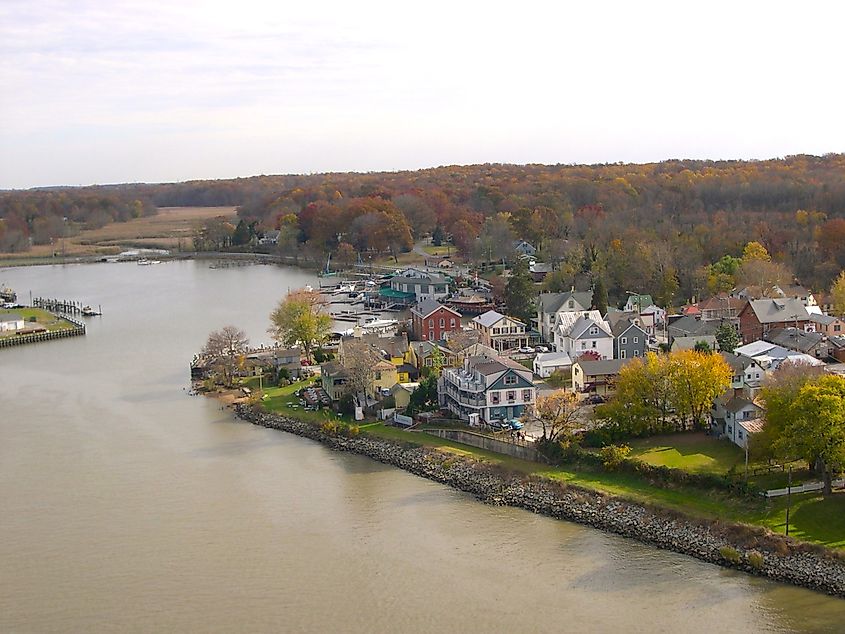 Chesapeake City along the Chesapeake and Delaware Canal