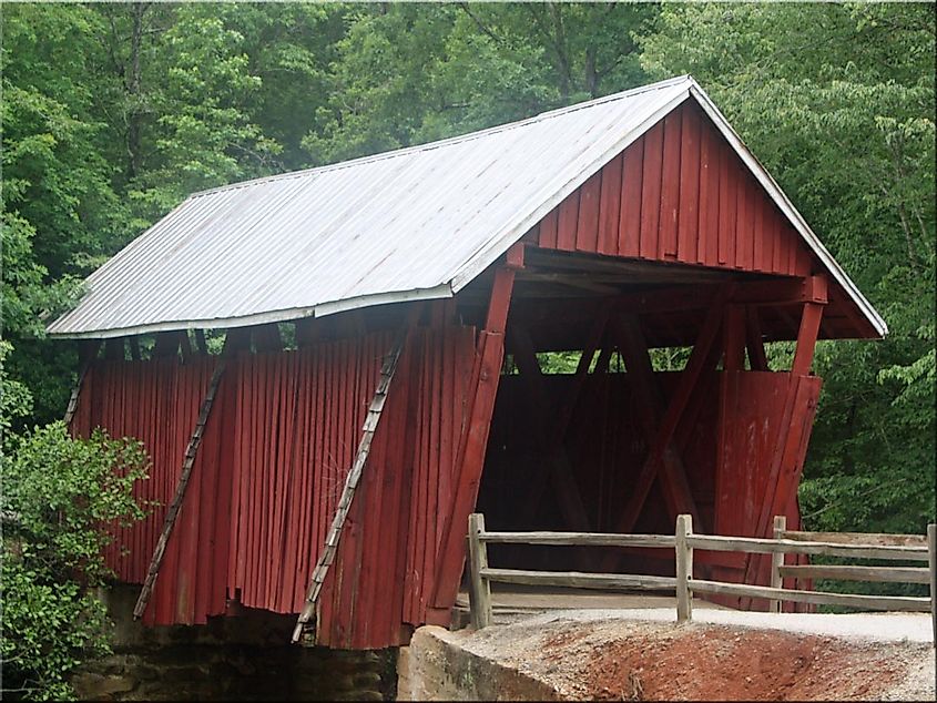 Campbell's Covered Bridge near Gowensville, South Carolina.