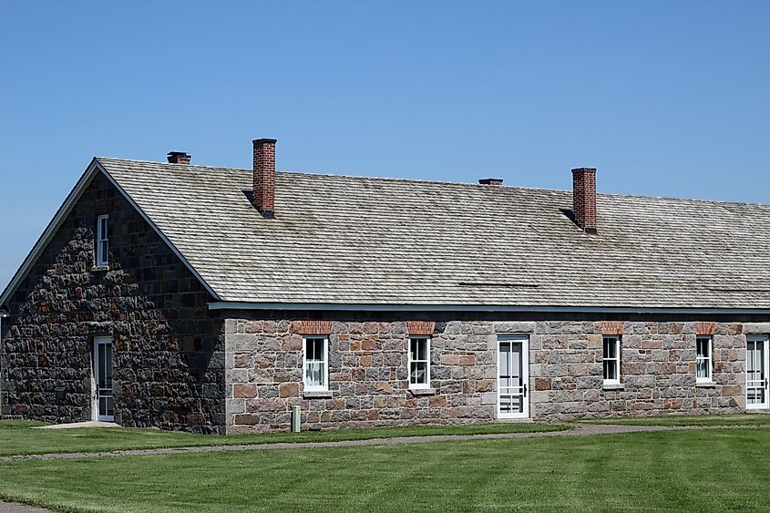 A historical building in Fort Ridgely State Park in Minnesota