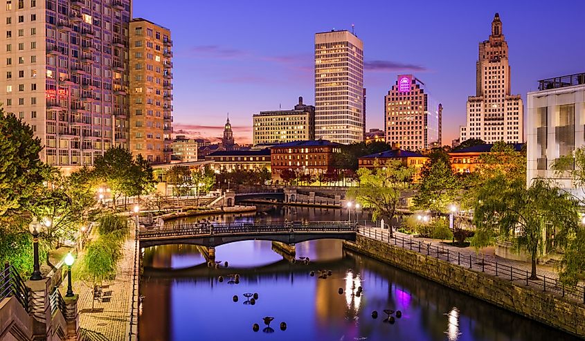 Providence, Rhode Island, park and skyline