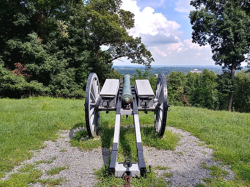 A cannon at Fort Nonsense in Morristown in New Jersey.