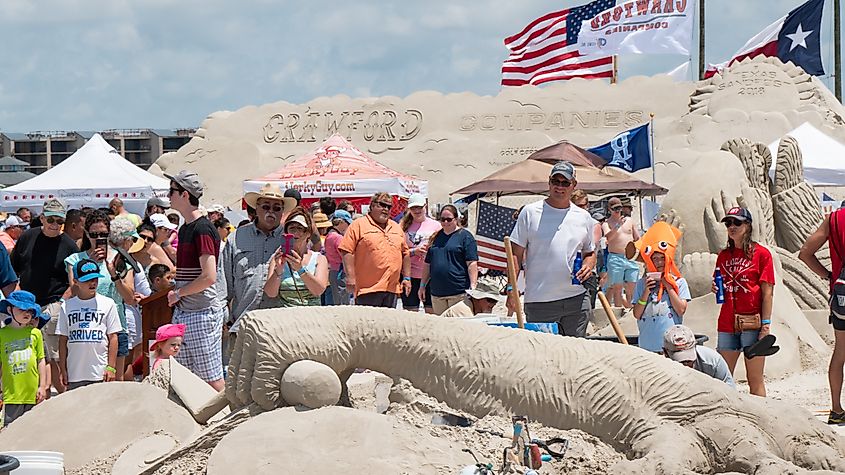 Texas SandFest in Port Aransas, Texas.