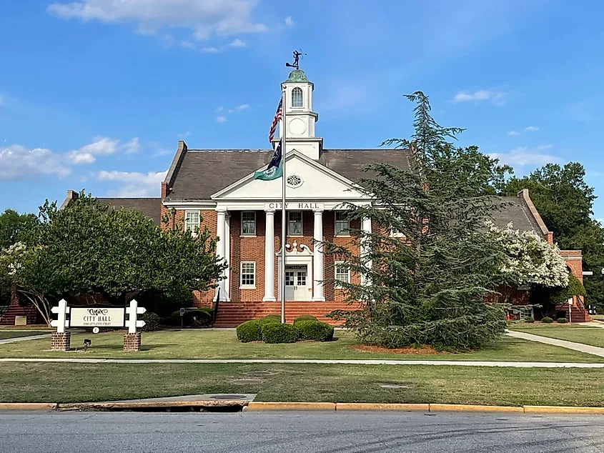 The City Hall in Camden, South Carolina