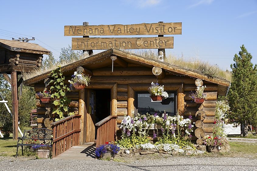 Information center in historic town of Nenana, Alaska. Marco Tomasini via Shutterstock