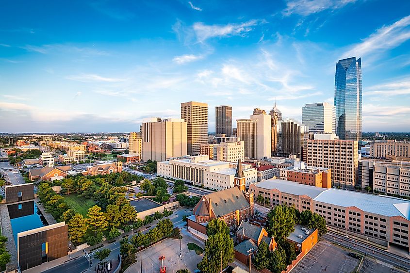 Oklahoma City, Oklahoma, downtown skyline in the afternoon