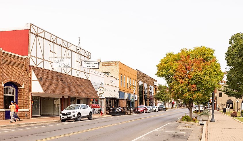 Tahlequah, Oklahoma, the old business district on Muskogee Avenue