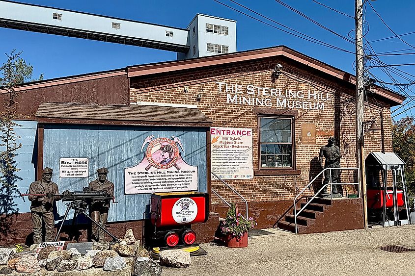 The visitor center for the Sterling Hill Mining Museum in Ogdensburg, New Jersey. 