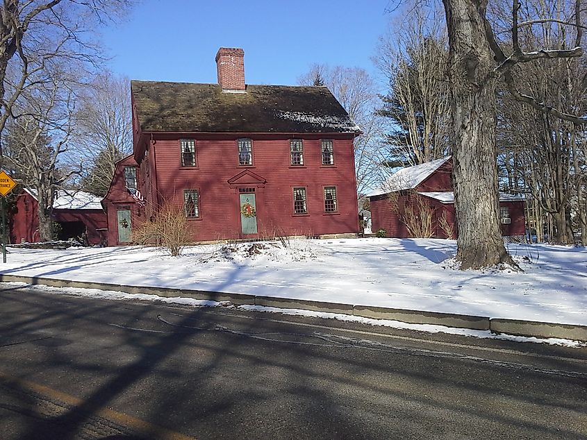 Waterman-Winsor Farm House was built in the 1700s in Smithfield, Rhode Island