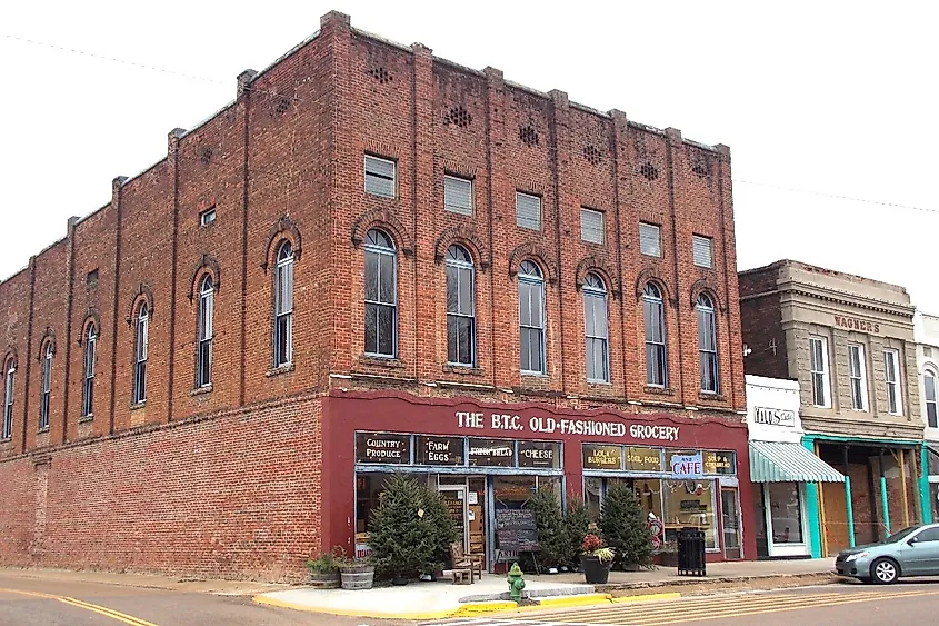 The B.T.C. Old-Fashioned Grocery in Water Valley, Mississippi.