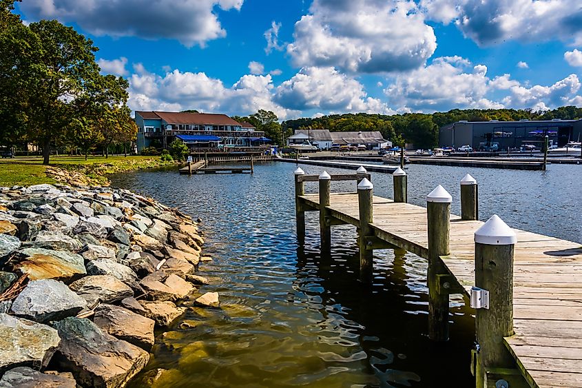 Dock at North East Community Park in North East, Maryland.