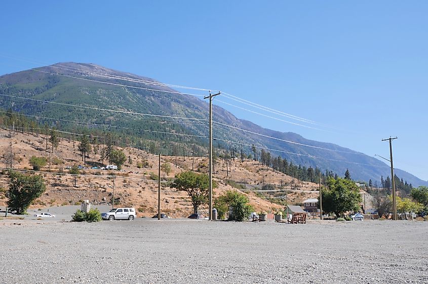 Fraser Street during a summer season in Lytton, British Columbia, Canada