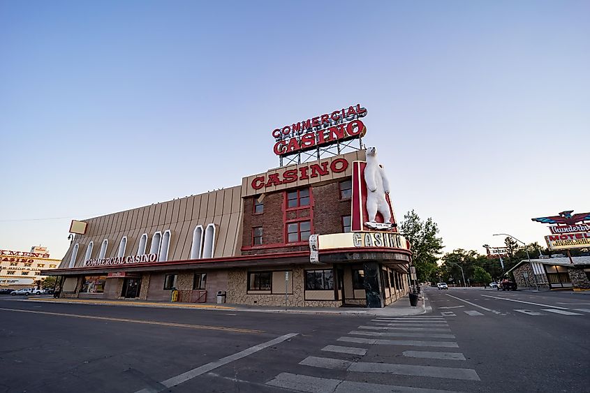 View of the Commercial Casino in Elko, Nevada.