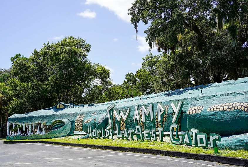 Swampy, World's Largest Gator, at Jungle Adventures, Christmas, Florida