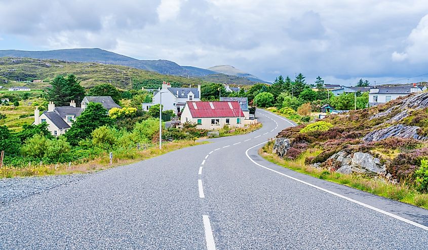 Village of Tarbert, Isle of Harris, Scotland.