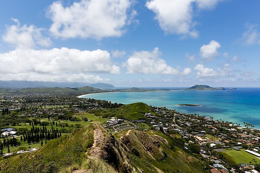 Horizontal view of Kailua and Marine Corps Base, Hawaii