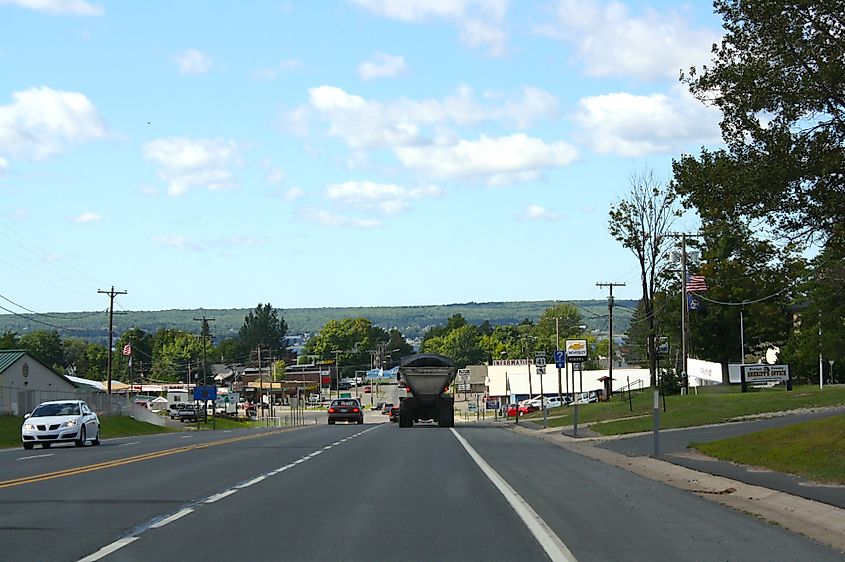 Road through L'Anse, Michigan
