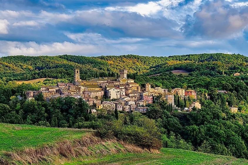 View of San Casciano dei Bagni town.