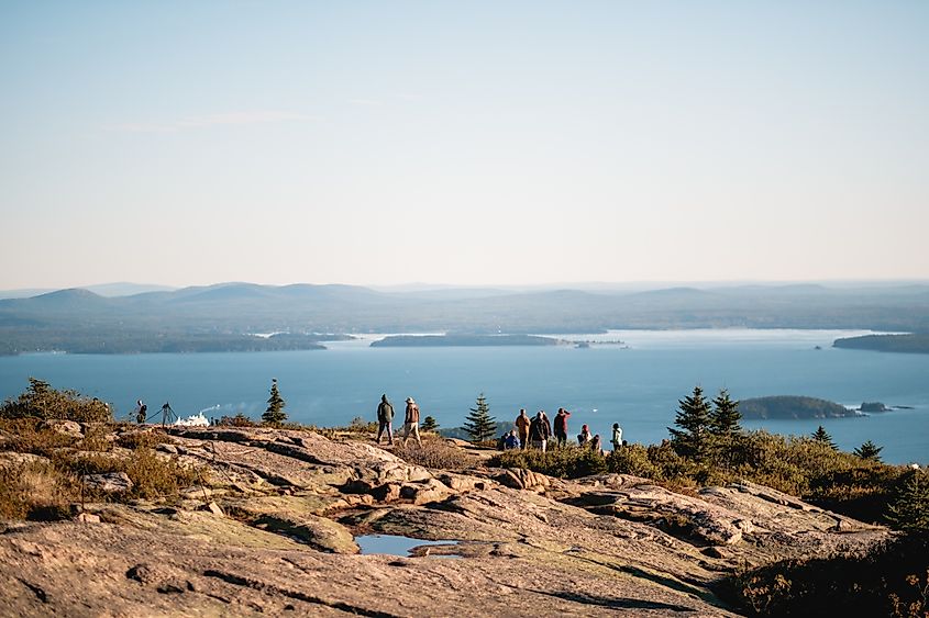 Sunrise from Cadillac Mountain in Acadia National Park. Editorial Photo Credit: photoexl via Shutterstock.