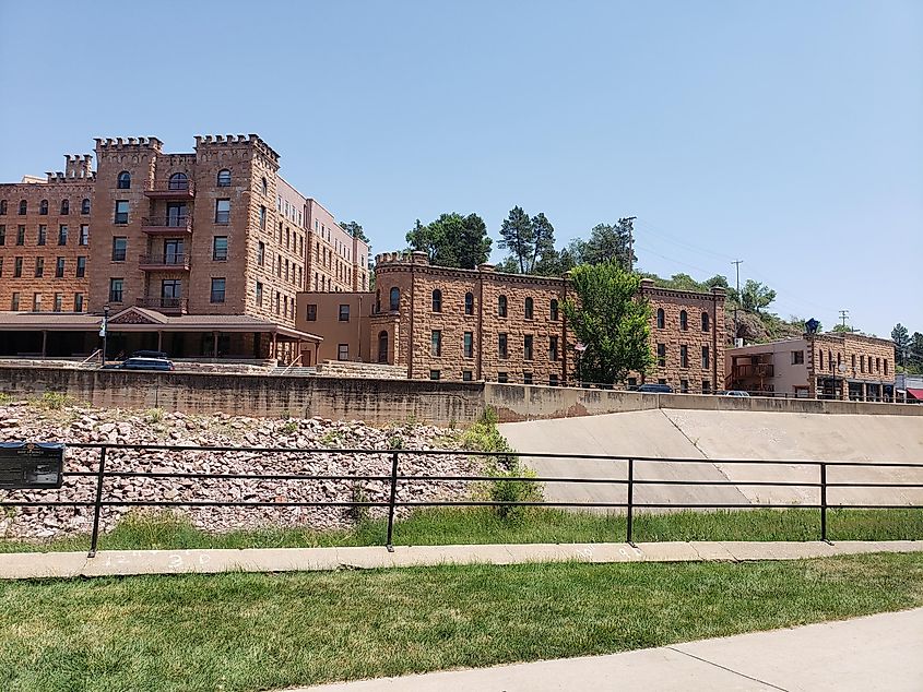 View of unique architecture in Hot Springs, South Dakota.