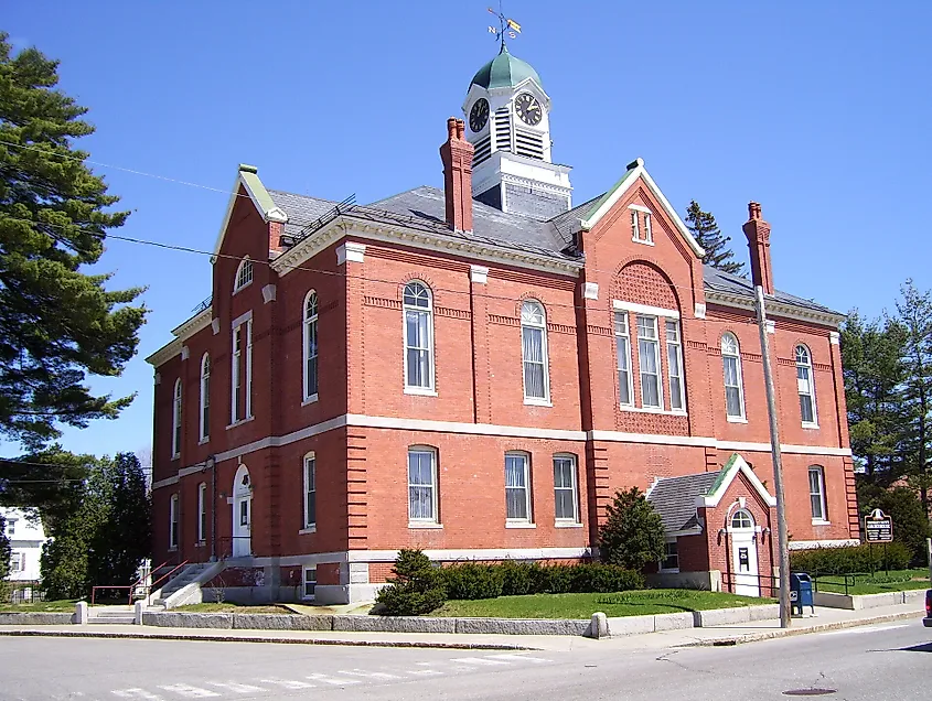 The Franklin County Courthouse in Farmington, Maine
