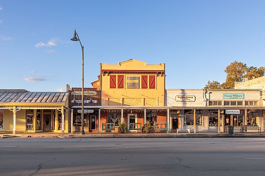 The Main Street in Frederiksburg, Texas