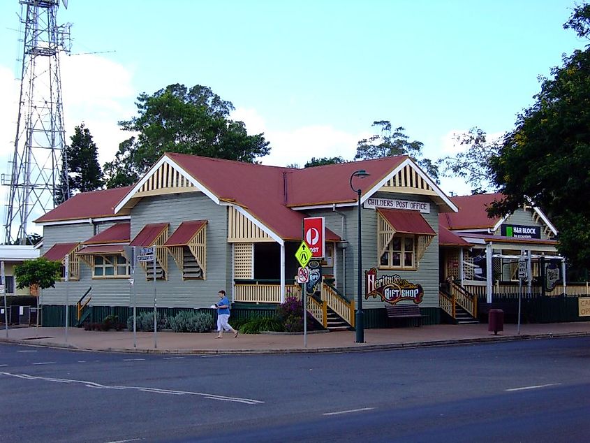 The beautiful post office building in Childers, Queensland, Australia