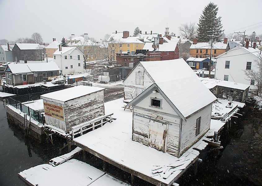 Portsmouth's South End historic district after a winterstorm.