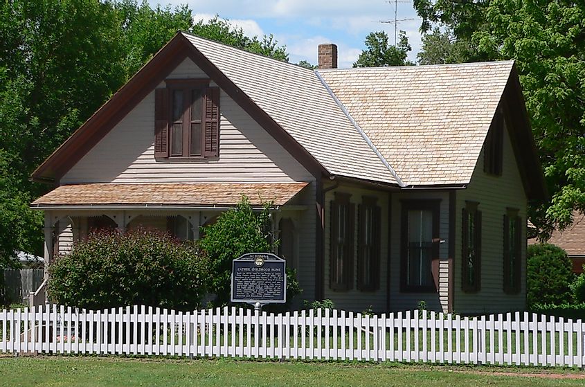 Willa Cather's childhood home in Red Cloud, Nebraska.