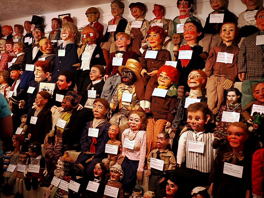 Puppets at the Vent Haven Ventriloquist Museum in Fort Mitchell, Kentucky.