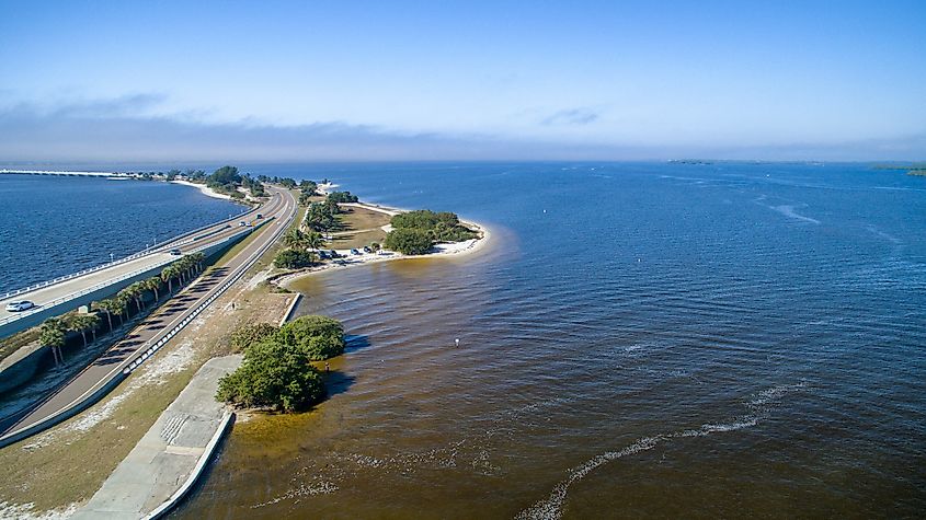The Sanibel Causeway in Florida.