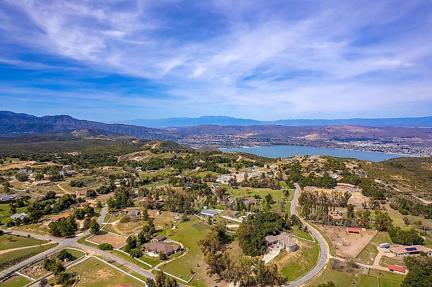 Aerial view of Lake Elsinore