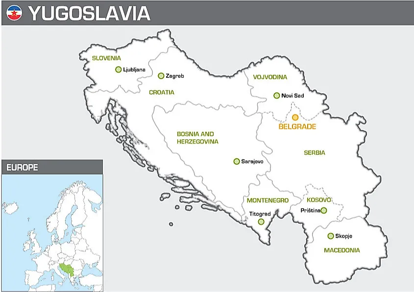 Yugoslavia Today Map