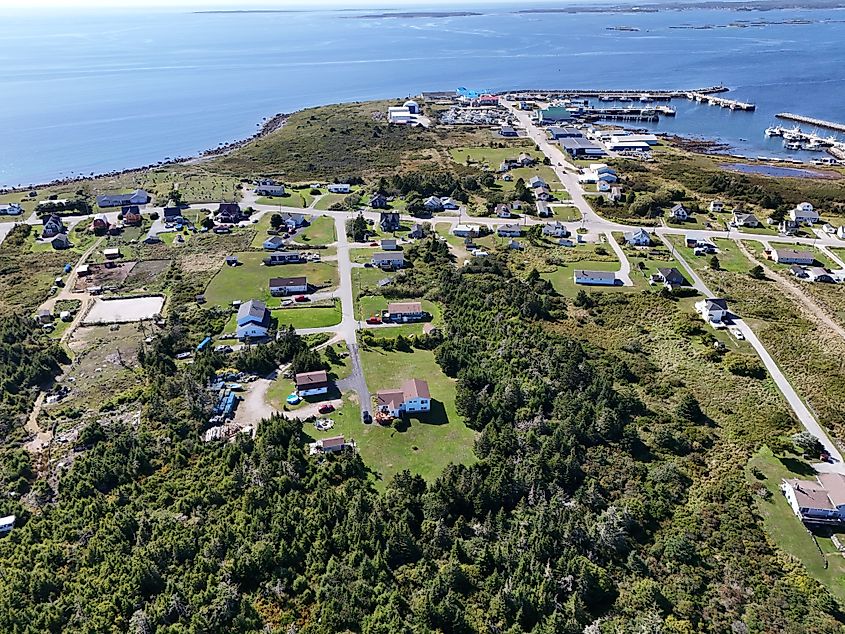 Scenic view of Clark’s Harbour, Nova Scotia
