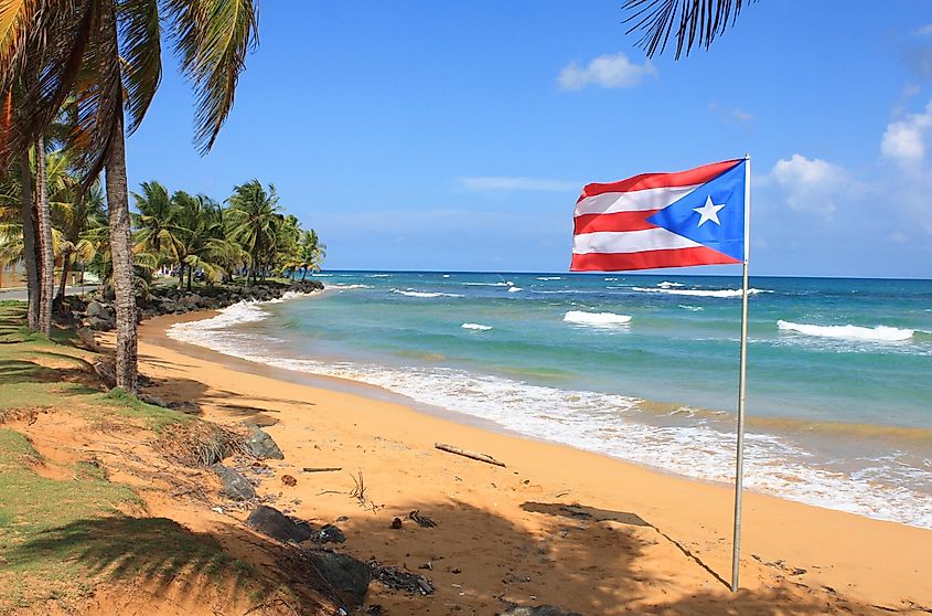 The flag of Puerto Rico.