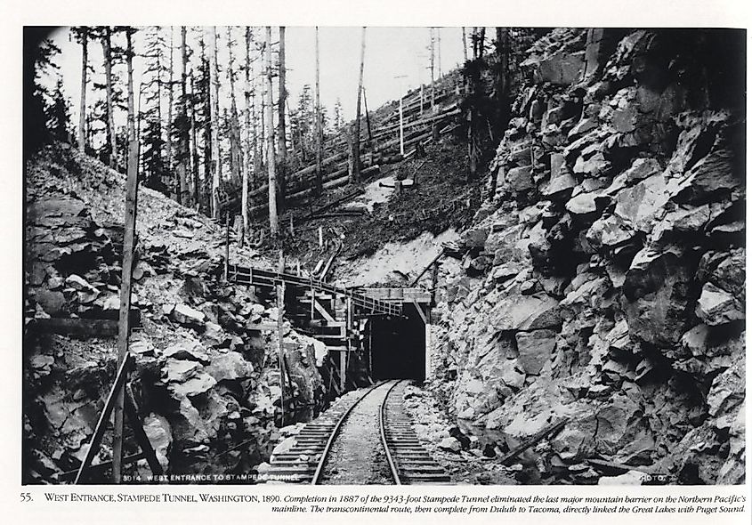 Stampede Tunnel, Washington, 1890.