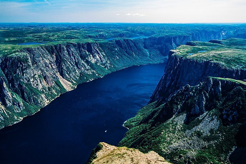 Aerial image of Gros Morne National Park, Newfoundland