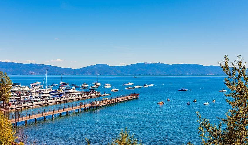 Marina in Tahoe City, California.