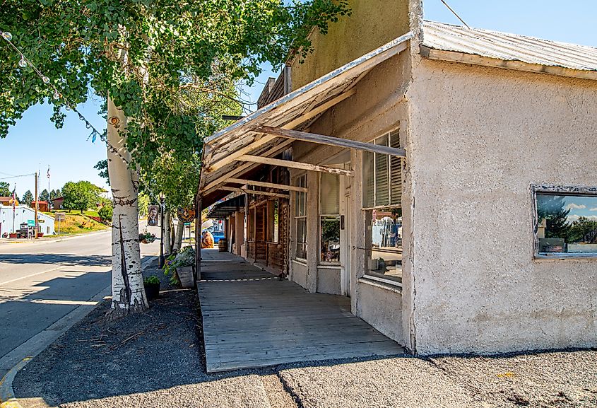 A historic building in Meeteetse, Wyoming.