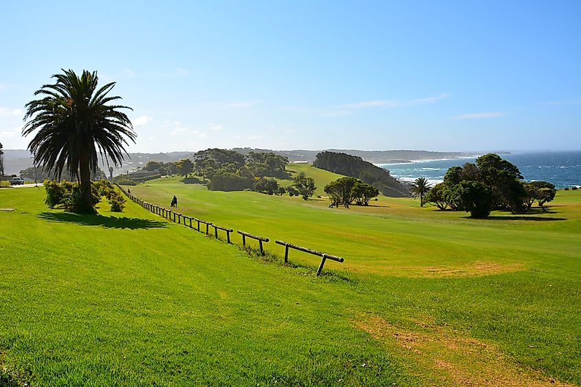 Golf course in Narooma, New South Wales, Australia.