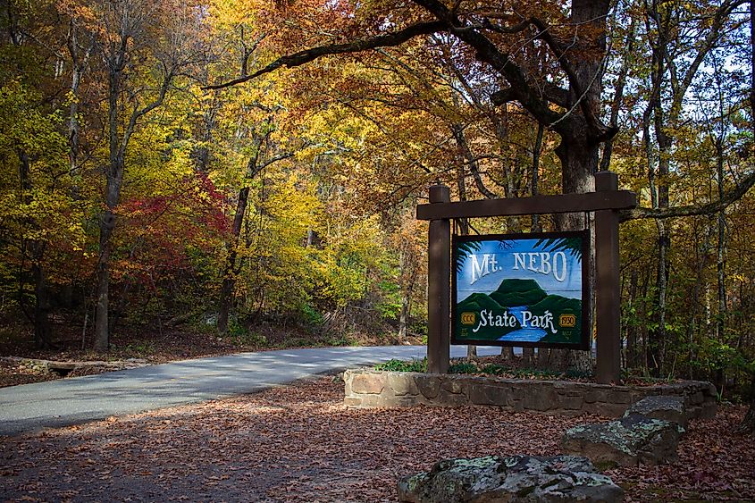 Mount Nebo State Park, Dardanelle, Arkansas scenic fall views shot on Nov.5, 2020