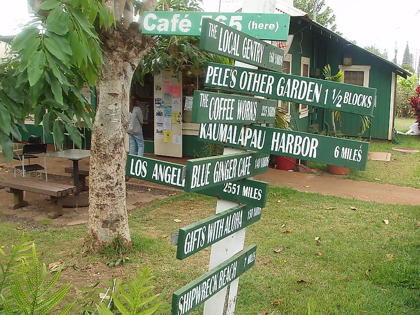 Street sign near Dole Park.