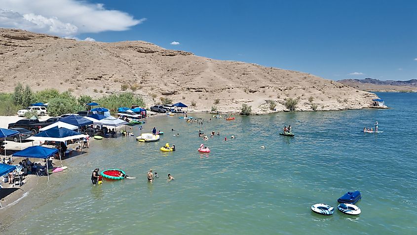 Nelson's beach along the Colorado River near Searchlight, Nevada.