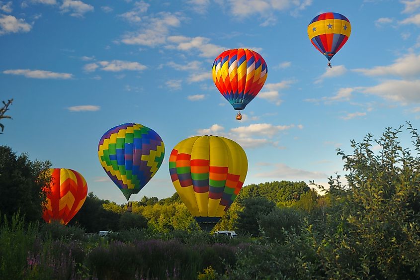Balloon festival in Hudson, Massachusetts.