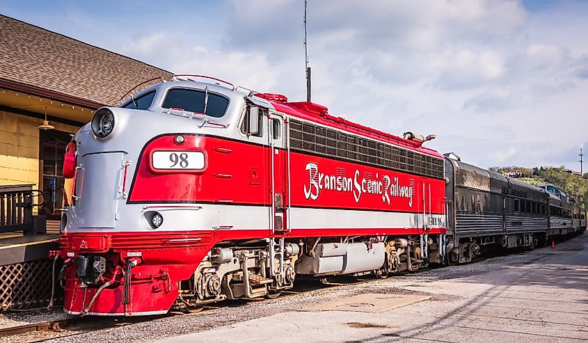 The vintage Branson Scenic Railway, Branson, Missouri.