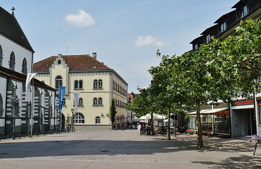 Old town of Bad Münstereifel in Germany with historic half-timbered buildings