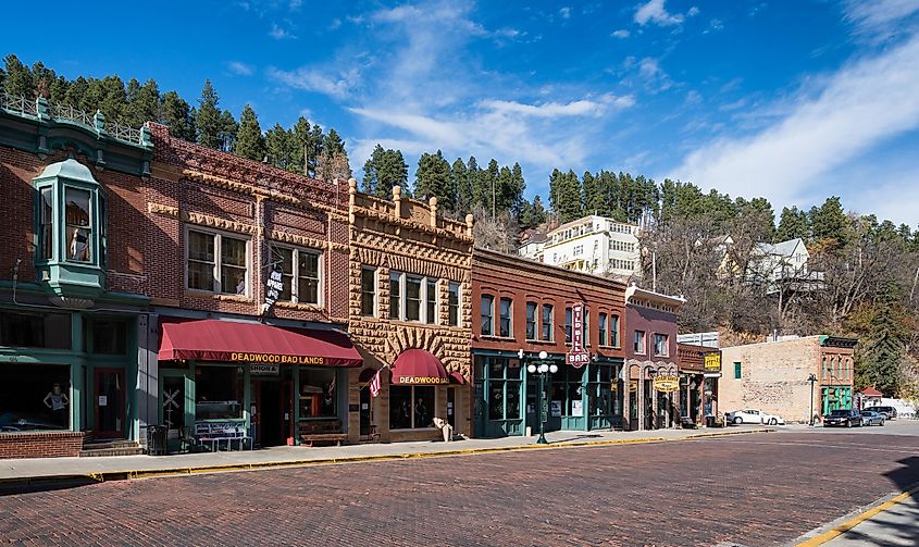 Historic downtown of Deadwood, South Dakota.