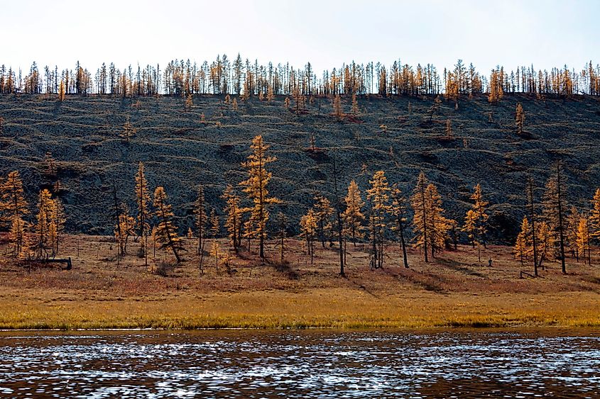 Traces of permafrost melting and climate change in northern Siberia