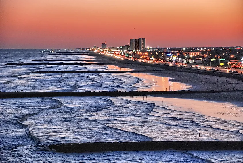 The seafront at Galveston, Texas