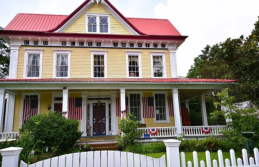 A beautiful restored historic colonial home in downtown Laurel, Delaware.